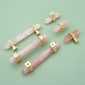Adjustable Modern Pink, White & Natural Stone Knobs, Pulls & Handles | Drawer, Wardrobe, Cabinet & Dresser Hardware