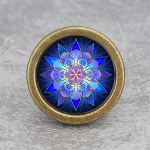 Handmade Blue Flower Knobs, Pulls & Handles | Drawer, Dresser, Cupboard, Cabinet & Kitchen Hardware