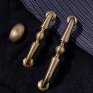 3.78", 5" Antique Bronze & Aged Brass Knobs & Pulls | Vintage Art Deco Cabinet, Kitchen, Drawer, Wardrobe & Closet Hardware