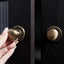 Load image into Gallery viewer, Antique Bronze Knobs with Backplate | Art Decor Unique Rustic Cabinet Pulls, Drawer &amp; Dresser Handles, Vintage Kitchen Hardware
