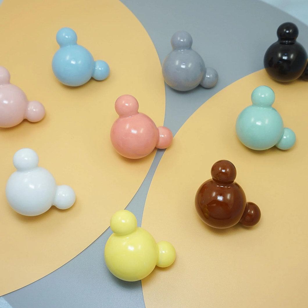 Cute Bear Ceramic Knobs | Colorful Dresser & Kitchen Cupboard Knobs, Drawer & Cabinet Handles, Furniture Hardware