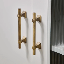 Load image into Gallery viewer, Unique Aged Solid Brass Pulls, Knobs &amp; Handles | Cabinet, Kitchen, Drawer, Dresser &amp; Closet Furniture Hardware
