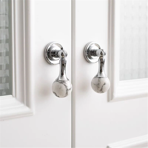 Crystal Stone Ball Drop Knobs, Pulls & Handles (Pink, White, Clear, Red) | Chrome Dresser & Cabinet Door Hardwar