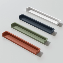Load image into Gallery viewer, Recessed Invisible Drawer Pulls | Colorful (Grey, Green, Orange, White) Embedded Kitchen Door Handles, Closet Cabinet Pulls
