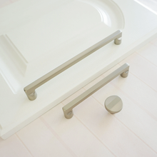 Load image into Gallery viewer, 3.78&quot;, 5.0&quot;, 6.3&quot;, 7.55&quot;, 8.8&quot;, 12.6&quot; Brushed Brass &amp; Gray Nickel Drawer Pulls | Kitchen Cabinet, Closet &amp; Wardrobe Handles, Knobs
