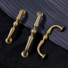 Load image into Gallery viewer, 3.78&quot;, 5&quot; Antique Bronze &amp; Aged Brass Knobs &amp; Pulls | Vintage Art Deco Cabinet, Kitchen, Drawer, Wardrobe &amp; Closet Hardware

