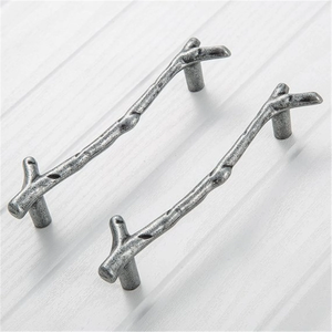 3.75", 5" (96, 128mm) Branches & Twigs Cabinet Knobs | Antique Bronze, Silver, Black Drawer Pulls, Dresser Handles, Furniture Hardware