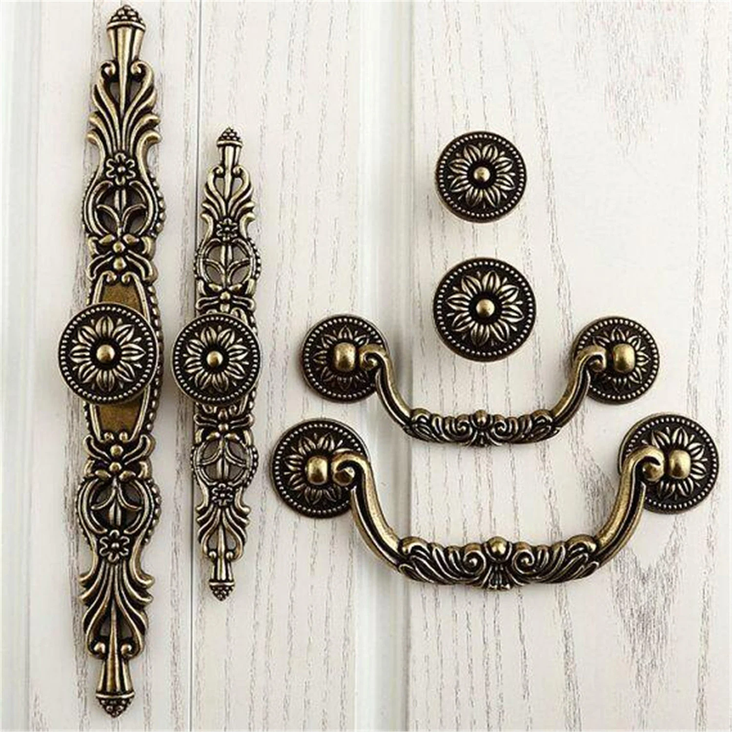 Vintage Rustic Antique Bronze Knobs, Pulls & Handles with Back Plate | Dresser, Drawer, Kitchen Cabinet & Furniture Hardware Decor