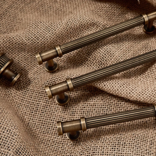 Load image into Gallery viewer, 3.78&quot;-7.55&quot; Aged Brass &amp; Antique Bronze Drop Ring Knobs, Pulls &amp; Handles | Cabinet, Drawer, Dresser, Kitchen &amp; Cupboard Hardware

