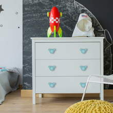 Load image into Gallery viewer, Cute Bear Ceramic Knobs | Colorful Dresser &amp; Kitchen Cupboard Knobs, Drawer &amp; Cabinet Handles, Furniture Hardware

