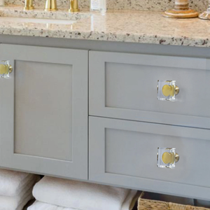 2.5" Gold Cup Solid Brass Knobs & Pulls | Polished Exquisite Mini Cabinet, Drawer & Kitchen Handles, Gift-Worthy Gold Hardware