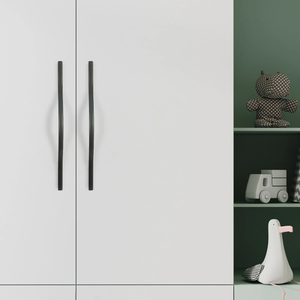 3.78", 5.0", 7.55", 11.3" (96, 128mm) Arch Bridge Cabinet Handles | Black & Dark Gray Dresser Knobs, Drawer Pulls, Wardrobe & Cupboard Handles