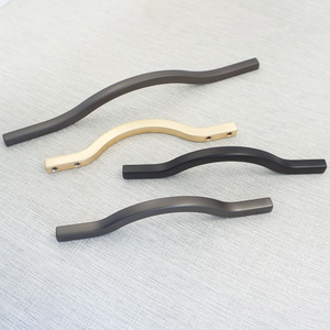 3.78", 5.0", 7.55", 11.3" (96, 128mm) Arch Bridge Cabinet Handles | Black & Dark Gray Dresser Knobs, Drawer Pulls, Wardrobe & Cupboard Handles