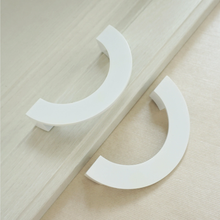 Load image into Gallery viewer, 3.78&quot; White, Green, Red &amp; Orange Semicircle Drawer Pulls | Dresser &amp; Kitchen Cabinet Door Handles, Knob Hardware
