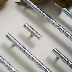 3", 3.78", 5.0", 6.3", 8.8", 12.6" Hammered Solid Brass & Chrome Drawer Pulls | Cabinet & Dresser Knobs, Hardware