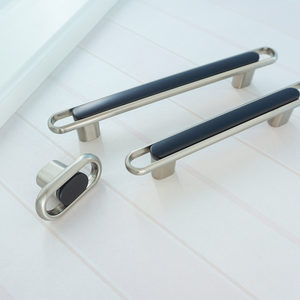 3.78"-5" Modern Black & Brushed Nickel Knobs, Pulls & Handles | Cabinet, Drawer, Dresser, Kitchen & Cupboard Hardware
