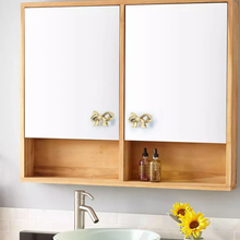 Load image into Gallery viewer, Modern Gold Brass Bow Knobs &amp; Pulls | Dresser, Drawer, Girls Room Cabinet, Kitchen &amp; Gift Hardware

