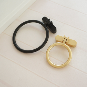 1.25" Black Brass Drop Ring Round Knobs, Pulls & Handles | Cabinet, Door, Drawer & Dresser Hardware