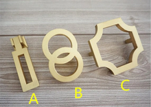 Load image into Gallery viewer, 1.1&quot;, 2.5&quot; (28, 64mm) Brushed Gold Brass Drop Pulls | Dresser &amp; Drawer Knobs, Cabinet Door Handles, Hardware
