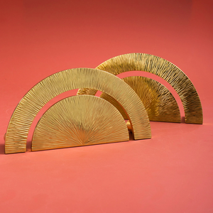 2.5", 5.0" Solid Brass Hammered Semicircle Pulls | Drawer & Cabinet Door Handles, Dresser & Wardrobe Knobs, Hardware