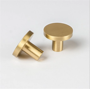 Round Brass Cabinet Knobs | Drawer & Kitchen Cupboard Handles, Furniture Hardware Pulls
