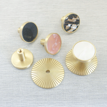 Load image into Gallery viewer, Modern Brass &amp; Acrylic Drawer Knobs | Dresser &amp; Kitchen Cabinet Pulls, Hardware Handles
