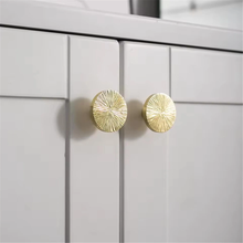 Load image into Gallery viewer, Hammered Solid Brass Cabinet Knobs | Drawer &amp; Kitchen Pulls, Dresser &amp; Door Handles, Decor Cabinet Hardware
