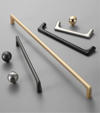 Load image into Gallery viewer, 3.78&quot;-7.55&quot; (192-320mm) Black Brass &amp; Nickel Knobs, Pulls &amp; Handles | Drawer, Cabinet, Dresser &amp; Kitchen Hardware
