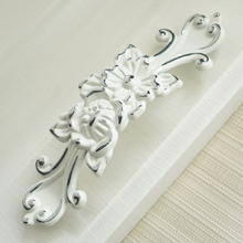 Load image into Gallery viewer, 3.78", 5.0" White, Gold, Silver Dresser Pulls | Shabby Chic French Country Drawer Knobs, Kitchen Cabinet Handles &amp; Furniture Hardware
