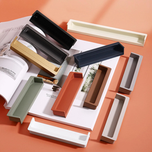 Load image into Gallery viewer, Recessed Invisible Drawer Pulls | Colorful (Grey, Green, Orange, White) Embedded Kitchen Door Handles, Closet Cabinet Pulls

