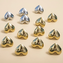 Load image into Gallery viewer, Original Design Heart Drawer Knobs | Small Gold, Silver &amp; Chrome Cabinet Pulls, Wardrobe Door Knobs, Furniture Hardware
