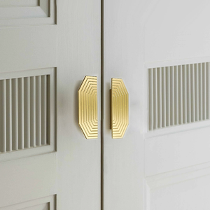 1.25", 2.5", 3.78", 7.55" Brushed Brass Modern Cabinet Pulls | Drawer & Kitchen Door Handles, Dresser Knob, Wardrobe Hardware