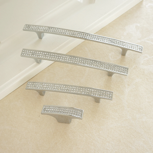 3.78", 5", 6.3" Silver Crystal Dresser Knobs | Rhinestone Glass Drawer Pulls, Cabinet & Kitchen Handles, Hardware