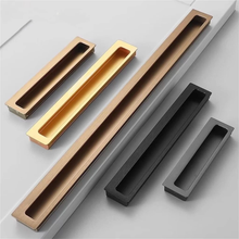 Load image into Gallery viewer, Recessed Concealed Cabinet Pulls | Embedded Invisible Drawer Handles, Extended Kitchen &amp; Closet Door Handles
