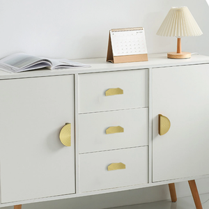 1.25", 2.5", 3.78", 7.55" Brushed Brass Modern Cabinet Pulls | Drawer & Kitchen Door Handles, Dresser Knob, Wardrobe Hardware