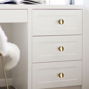 Modern Wood & Brass Cabinet Door & Drawer Knobs | Small Knobs, Furniture Handles, Cabinet Pulls