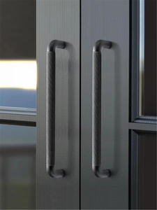 3.78", 5", 7.55", 12.6" Coffee Gray Drawer Pulls | Knurled Kitchen & Cabinet Handles, Dresser & Cupboard Knobs, Hardware