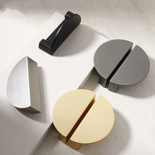 Load image into Gallery viewer, 2.5&quot; Black, Gray, Gold, Nickel Semicircle Drawer Pulls | Modern Kitchen &amp; Cupboard Handles, Dresser Knobs, Wardrobe &amp; Cabinet Hardware
