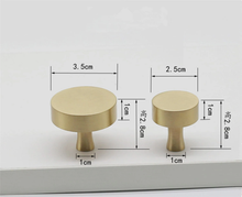 Load image into Gallery viewer, Round Brass Knobs, Pulls &amp; Handles | Cabinet, Drawer, Dresser, Kitchen Cupboard &amp; Furniture Hardware
