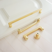Load image into Gallery viewer, 3.78&quot;, 5.0&quot;, 6.3&quot;, 7.55&quot;, 8.8&quot;, 12.6&quot; Brushed Brass &amp; Gray Nickel Drawer Pulls | Kitchen Cabinet, Closet &amp; Wardrobe Handles, Knobs
