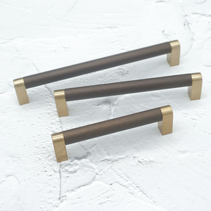Knurled Champagne Gold & Coffee Pulls & Knobs | Kitchen, Cabinet, Dresser & Cupboard Hardware
