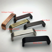 Load image into Gallery viewer, 3 3/4&quot;, 5.0&quot;, 6.3&quot; Antique Bronze, Black Copper, Brushed Nickel &amp; Gun Metal Drawer Pulls | Cabinet &amp; Dresser Knobs, Kitchen Hardware
