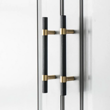 Load image into Gallery viewer, 3.78&quot;, 5.0&quot; Black Brass T Bar Drawer Pulls | Cabinet Door &amp; Closet Wardrobe Handles, Dresser Knobs, Furniture Hardware
