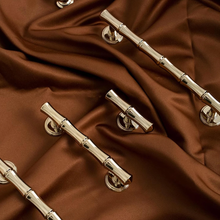 Load image into Gallery viewer, 3.78&quot;, 5&quot;, 6.3&quot;, 8.8&quot; Shiny Gold Bamboo Drawer Pulls &amp; Knobs | Unique Dresser Knobs, Closet, Wardrobe &amp; Cabinet Handles
