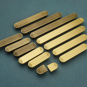 Art Deco Solid Brass Knobs, Pulls & Handles (Matte Gold, Antique Bronze) | Cabinet, Drawer & Kitchen Gold Hardware