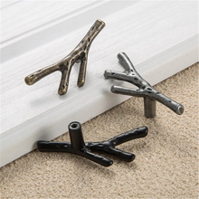 Load image into Gallery viewer, 3.75&quot;, 5&quot; (96, 128mm) Branches &amp; Twigs Cabinet Knobs | Antique Bronze, Silver, Black Drawer Pulls, Dresser Handles, Furniture Hardware
