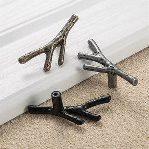 3.75", 5" (96, 128mm) Branches & Twigs Cabinet Knobs | Antique Bronze, Silver, Black Drawer Pulls, Dresser Handles, Furniture Hardware