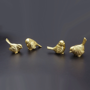 Solid Brass Bird Knobs, Pulls & Handles (Ring Drop Design) | Drawer, Dresser, Kitchen, Cabinet & Door Decor Furniture Hardware