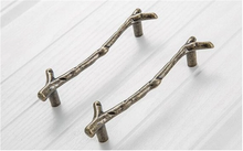 Load image into Gallery viewer, 3.75&quot;, 5&quot; (96, 128mm) Branches &amp; Twigs Cabinet Knobs | Antique Bronze, Silver, Black Drawer Pulls, Dresser Handles, Furniture Hardware

