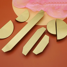 Load image into Gallery viewer, 1.25&quot;, 2.5&quot;, 3.78&quot;, 7.55&quot; Brushed Brass Modern Cabinet Pulls | Drawer &amp; Kitchen Door Handles, Dresser Knob, Wardrobe Hardware
